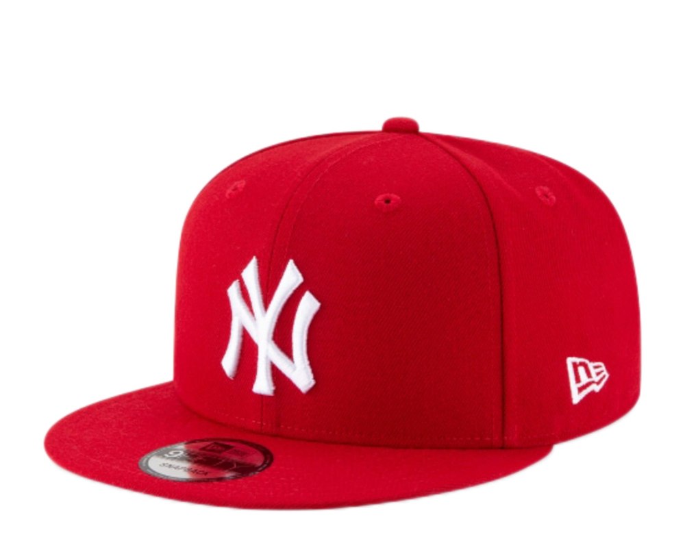 New Era 9Fifty MLB New York Yankees Basic Scarlet Red Snapback Hat 11941921