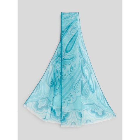 Mono-colour Paisley Wave Scarf