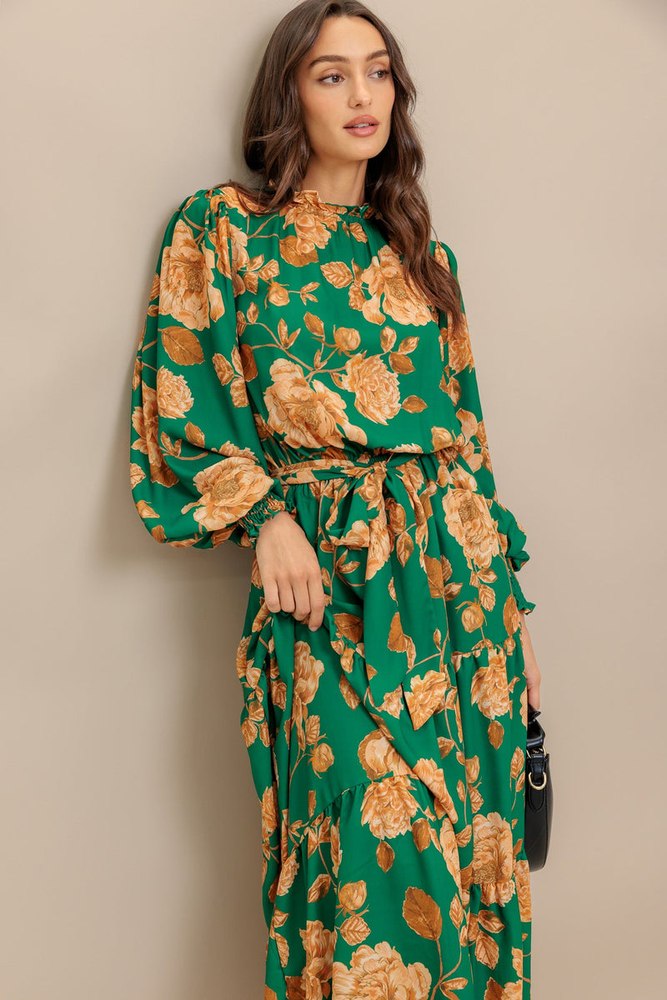 SONGS ABOUT YOU WOVEN MIDI DRESS