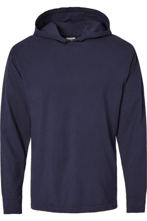 ComfortWash by Hanes Garment-Dyed Jersey Hooded Long Sleeve T-Shirt 7824353493052