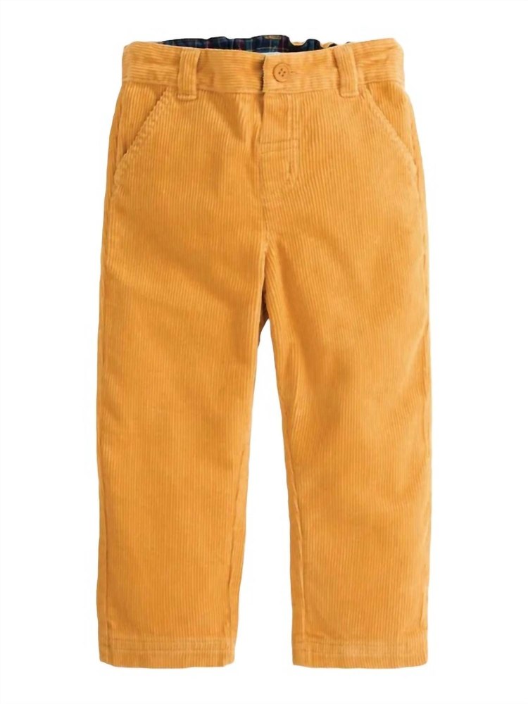 Boy’s Corduroy Trousers In Mustard