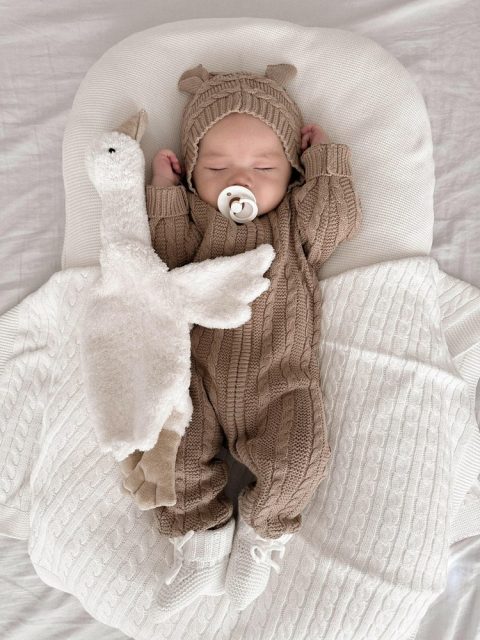 Luna + Luca Baby Bear Jumpsuit – Acorn