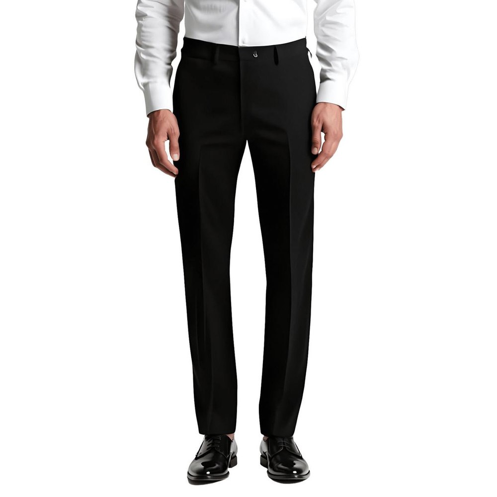 Halloway Satin Trim Wool Dress Pants