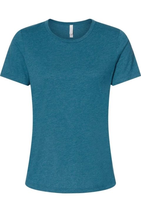 BELLA + CANVAS Womens Relaxed Fit Heather CVC Tee 7824355065916
