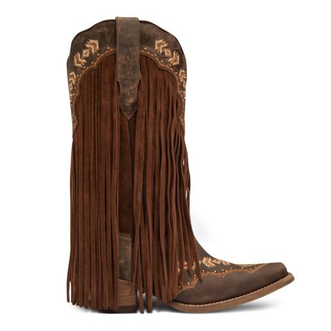 Women’s Franny Leather Cowgirl Boots In Honey 7749103878204