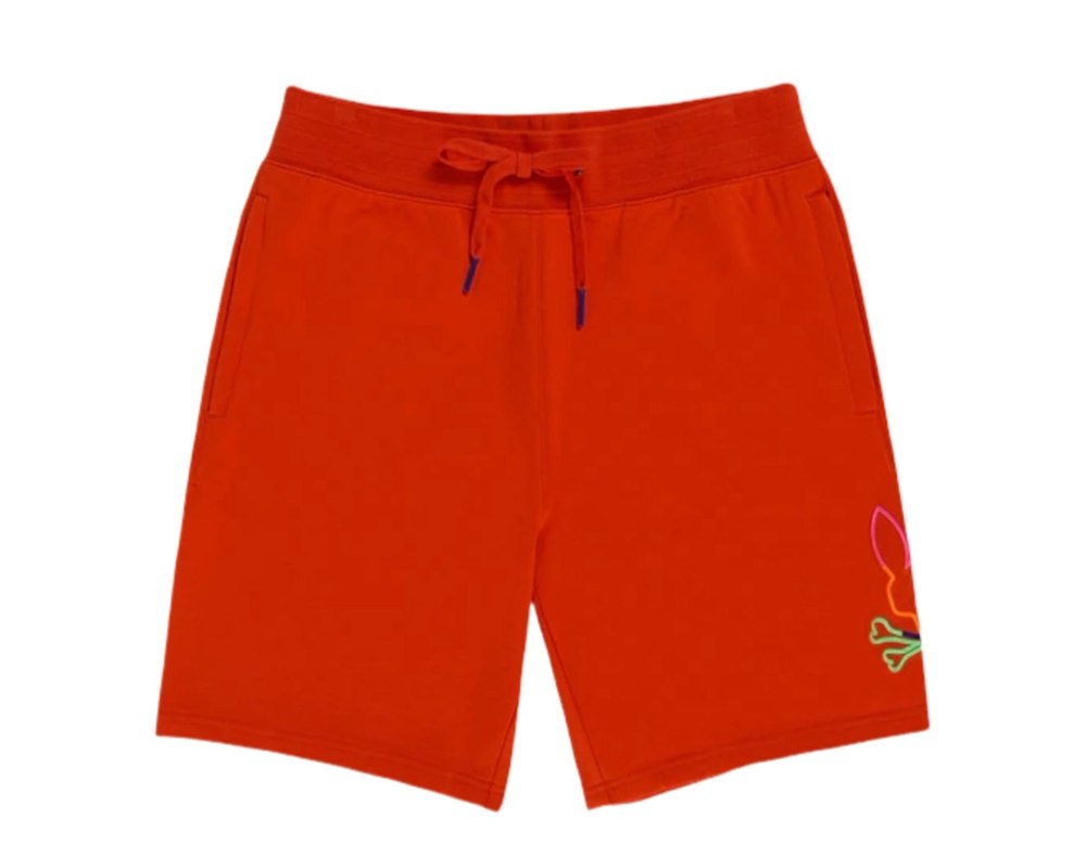 Psycho Bunny Leo Bunny Red Spice/Neon Multi Men’s Shorts B6R217S1FT-RES