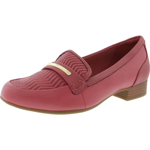 26177194 Block Heel Leather Loafer Heels