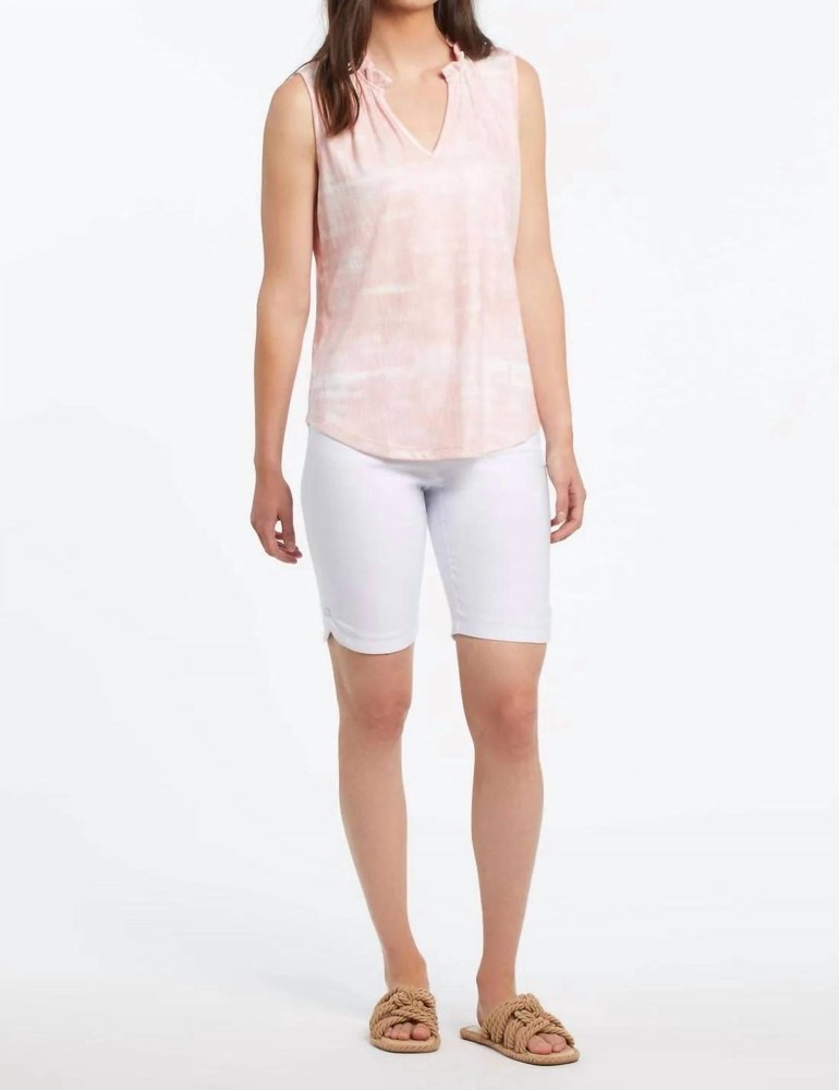 Flatten It Pull On Long Shorts In White 7749112922172