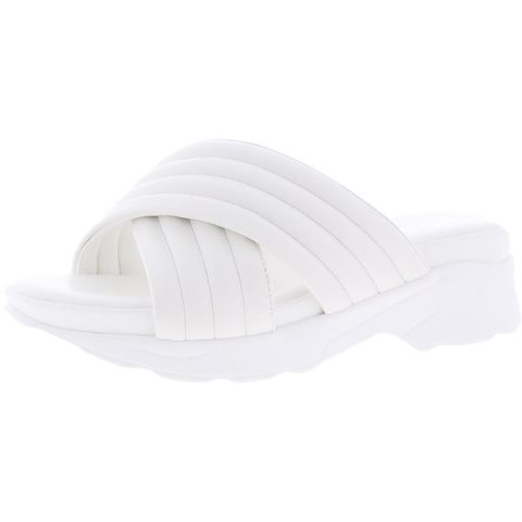 Rivers Vegan Leather Slip On Platform Sandals