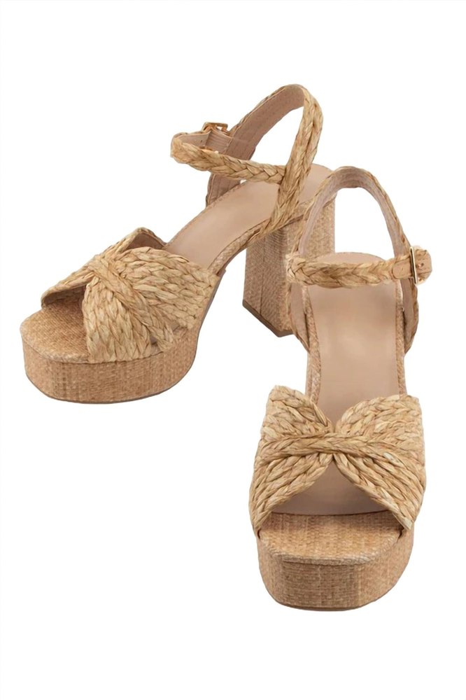 Women’s Raffia Platform Sandal 7827036340284