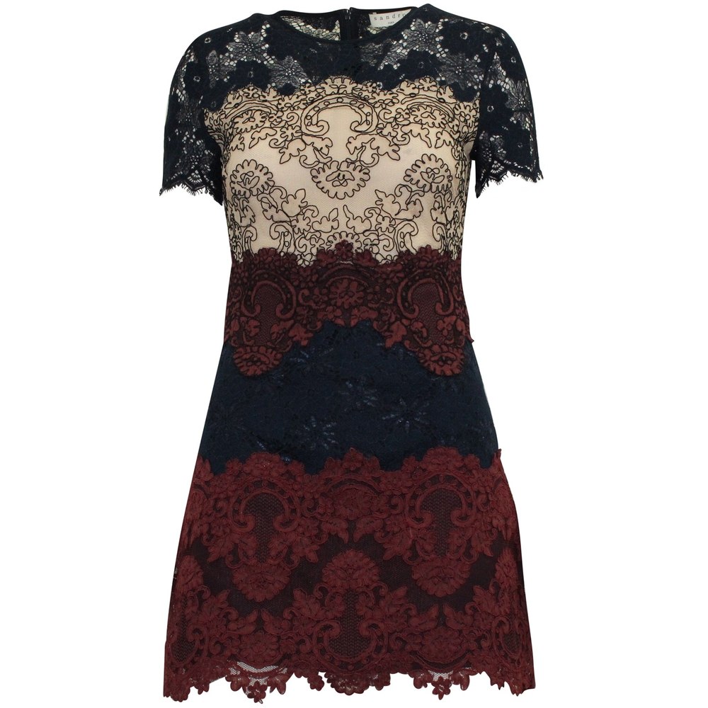 Sandro Lace Mini Dress in Multicolor Polyamide 7764866302012