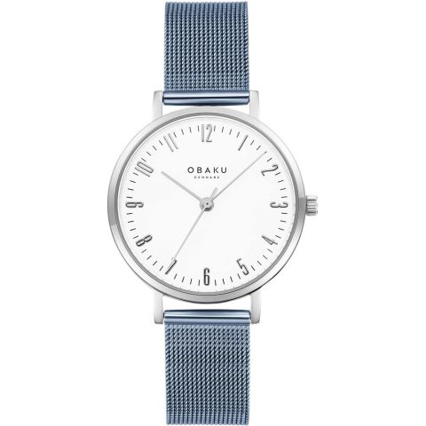 Obaku Women’s Iceblue White Dial Watch