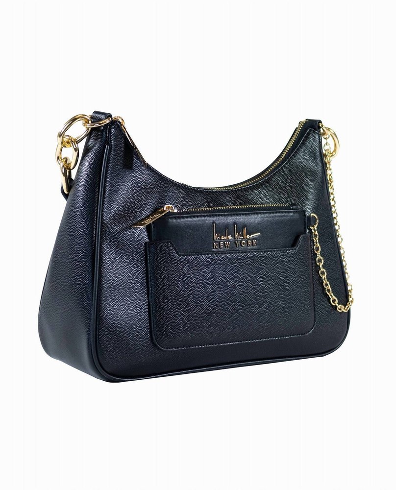 Women’s Crossbody Shoulder Bag With Coin Pouch In Black 7668085915708