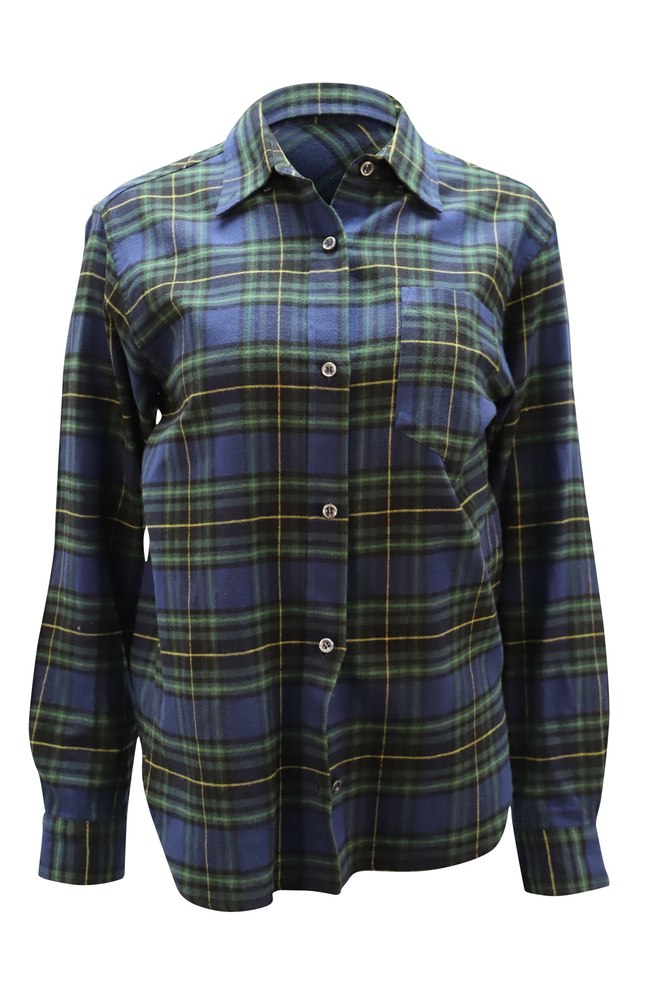 Isabel Marant Etoile Flannel Shirt in Blue Cotton 7764864467004