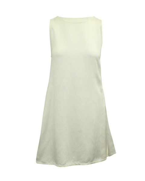 Maison Martin Margiela Sleeveless Mini Dress in Ivory Linen 7764864630844