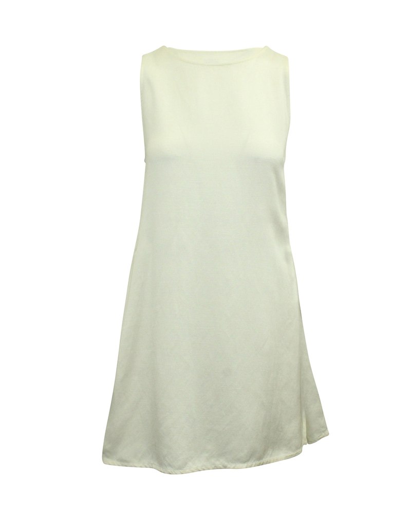 Maison Martin Margiela Sleeveless Mini Dress in Ivory Linen 7764864630844