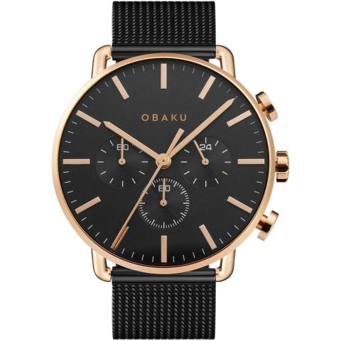 Obaku Men’s Havn Black Dial Watch
