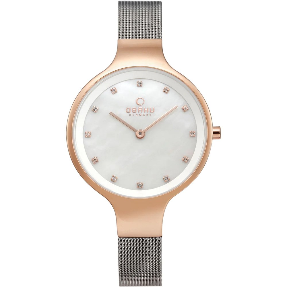 Obaku Women’s Rose White mother of pearl Dial Watch