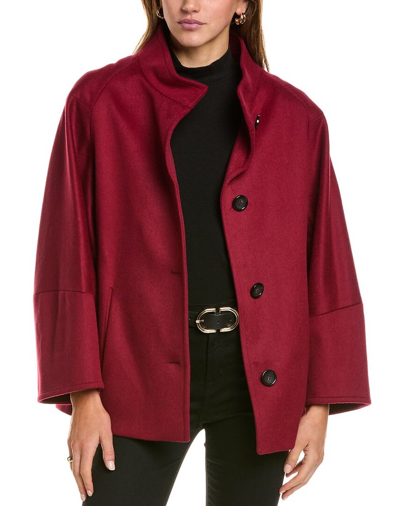 Cinzia Rocca Icons Short Wool-Blend Coat 7827051937852
