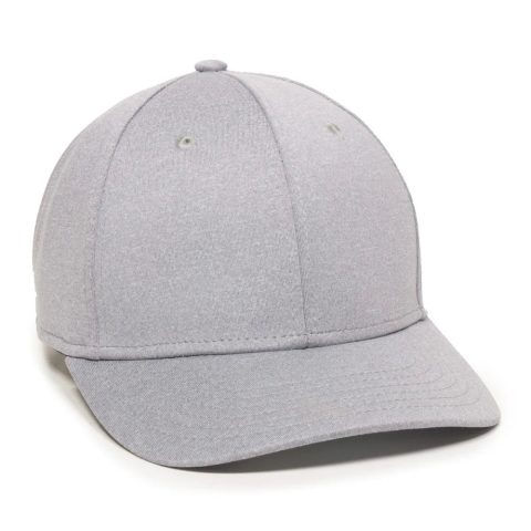 Outdoor Cap HTR-100 Heathered Grey Structured Solid Back Hat