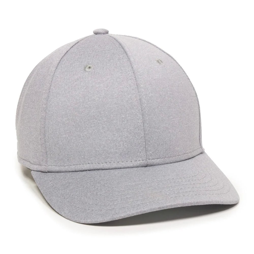 Outdoor Cap HTR-100 Heathered Grey Structured Solid Back Hat