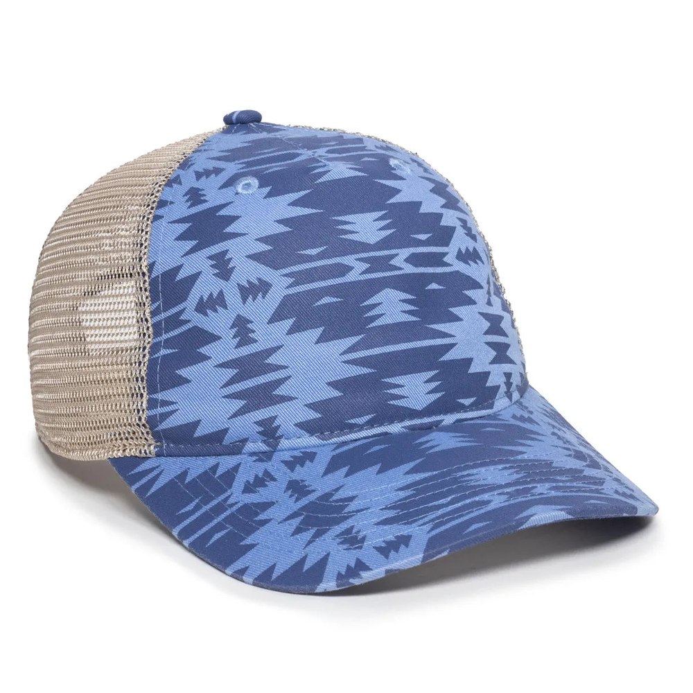 Outdoor Cap OC901M Aztec & Leopard Unstructured Trucker Hat