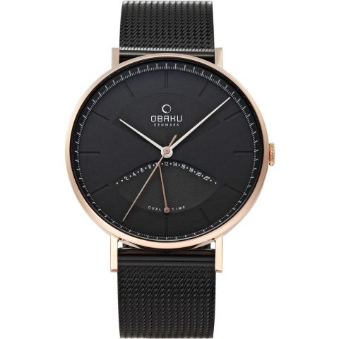Obaku Men’s Classic Black Dial Watch