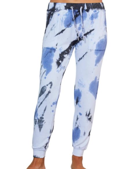 Marble Wash Jogger Pants In Peri 7668099776572
