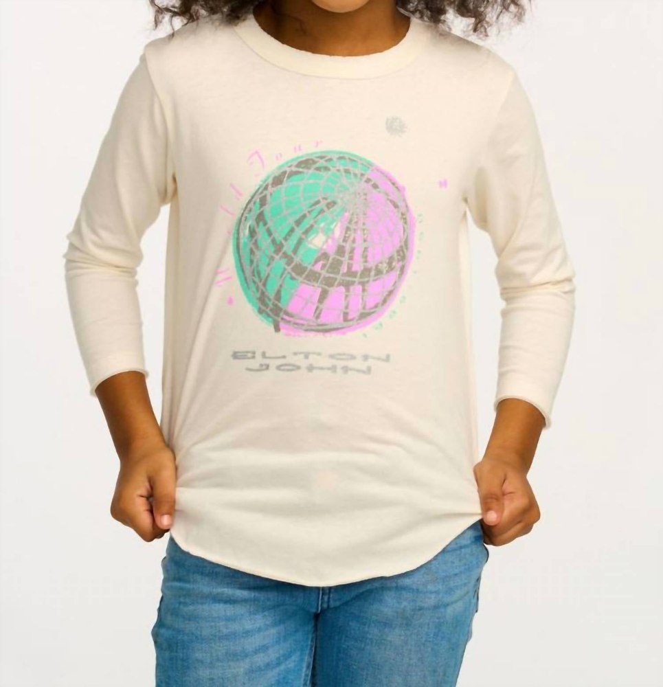 Kids Elton John World Tour Long Sleeve Tee In White 7827046006844