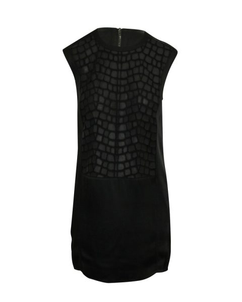 Helmut Lang Embossed Mini Dress in Black Polyester 7764870430780