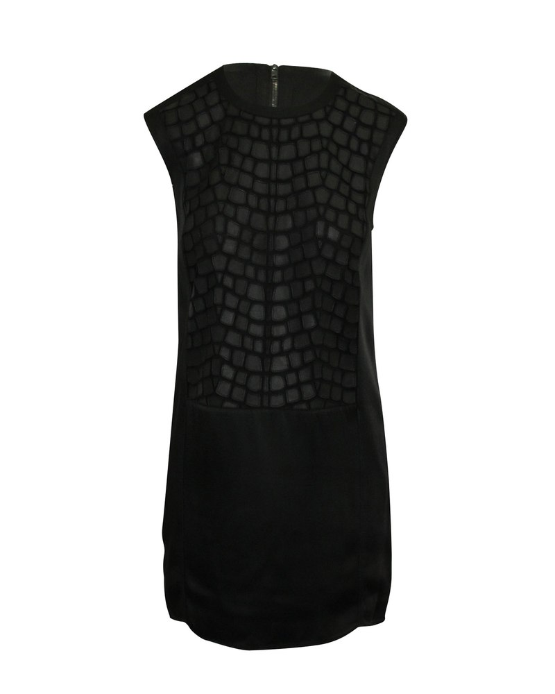 Helmut Lang Embossed Mini Dress in Black Polyester 7764870430780