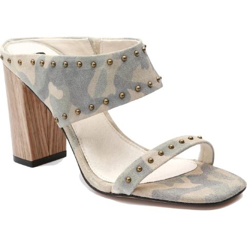 Spears Leather Block Heel Mule Sandals