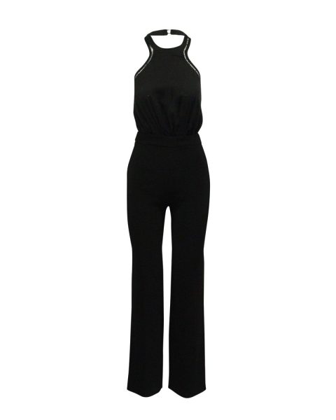 Ba&sh Saudry Open-Back Jumpsuit in Black Polyester 7764868628540