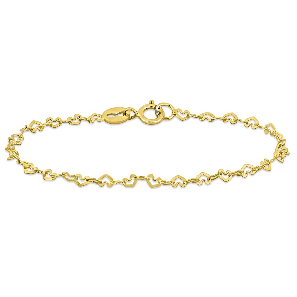 Mimi & Max Children’s 2mm Heart Link Baby Bracelet in 14k Yellow Gold – 5 in.