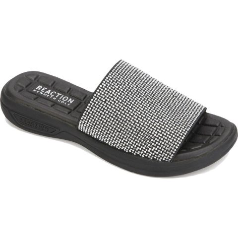 Four Jewel Slide Open Toe Slip On Slide Sandals
