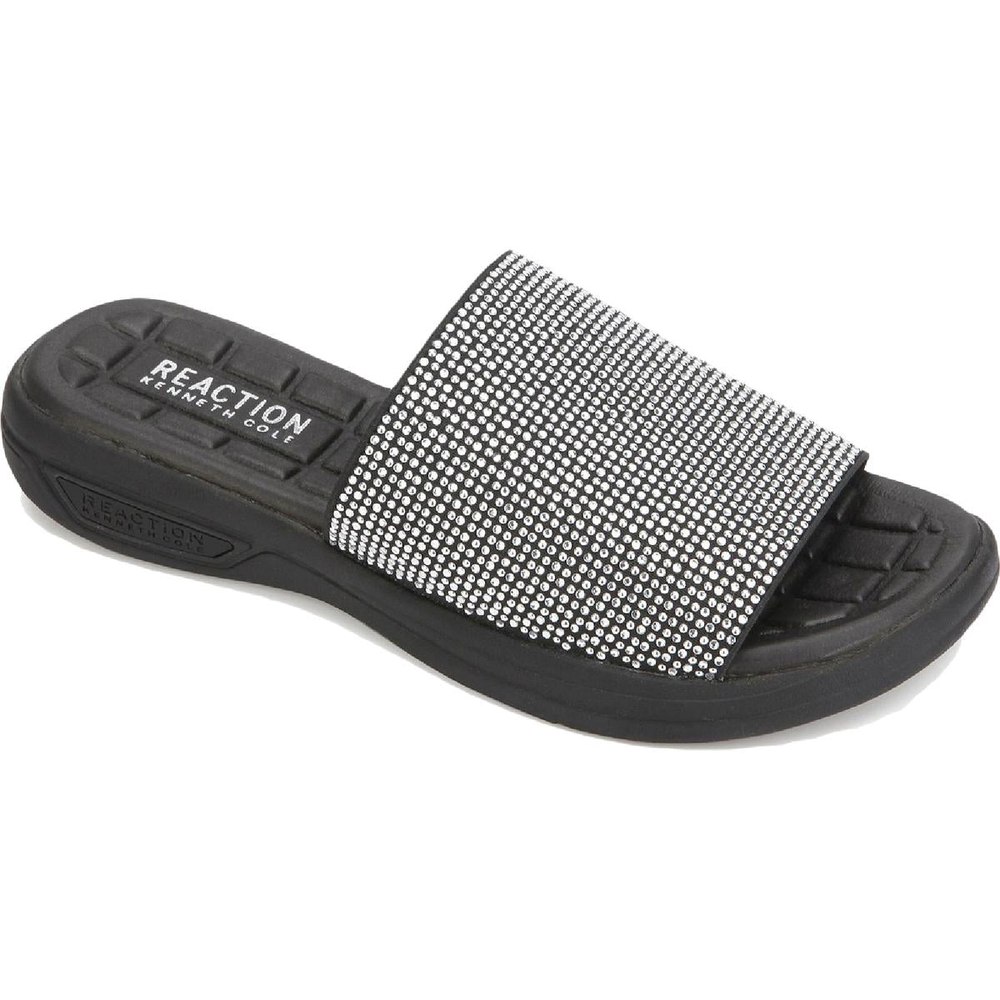 Four Jewel Slide Open Toe Slip On Slide Sandals