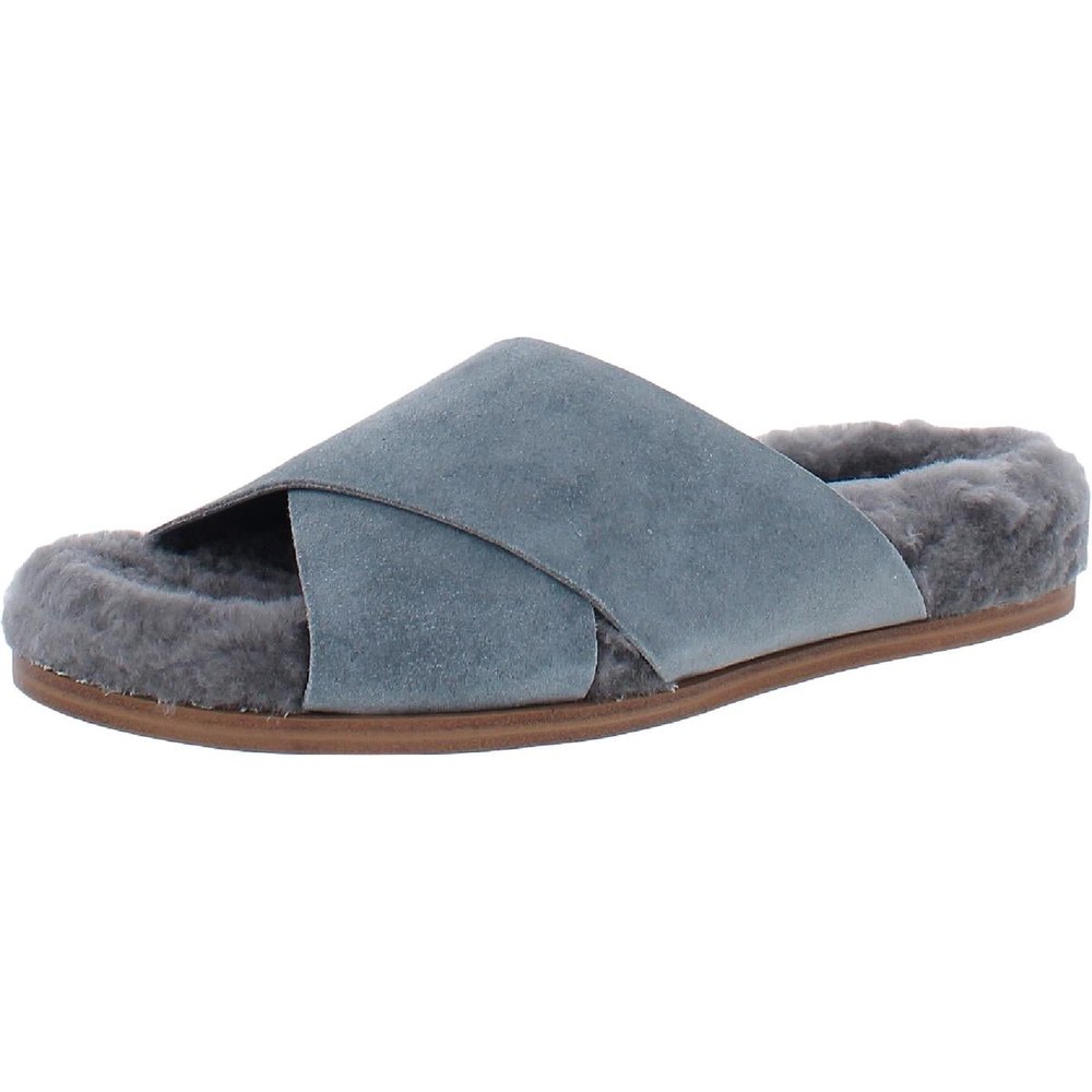 Canna Real Fur Flat Slide Slippers