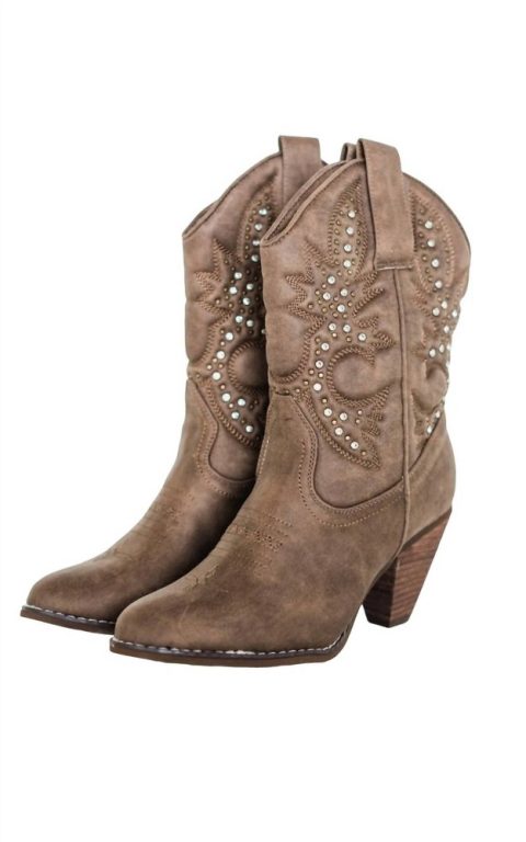 Women’s Houston Western Boots In Taupe 7827060588604