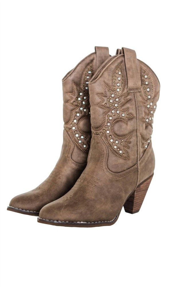 Women’s Houston Western Boots In Taupe 7827060588604