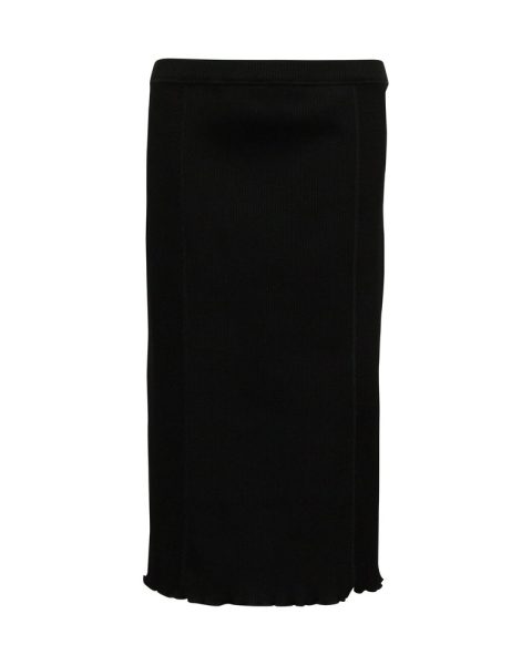 Theory Knit Midi Skirt in Black Polyamide 7764871184444