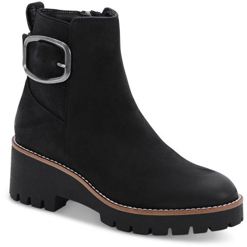 Dahlia Block Heel Buckle Ankle Boots