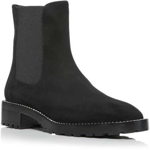 Kolbie Shine Suede Embellished Ankle Boots
