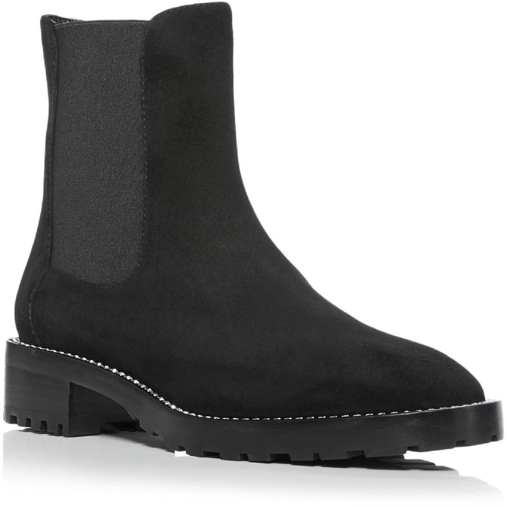 Kolbie Shine Suede Embellished Ankle Boots