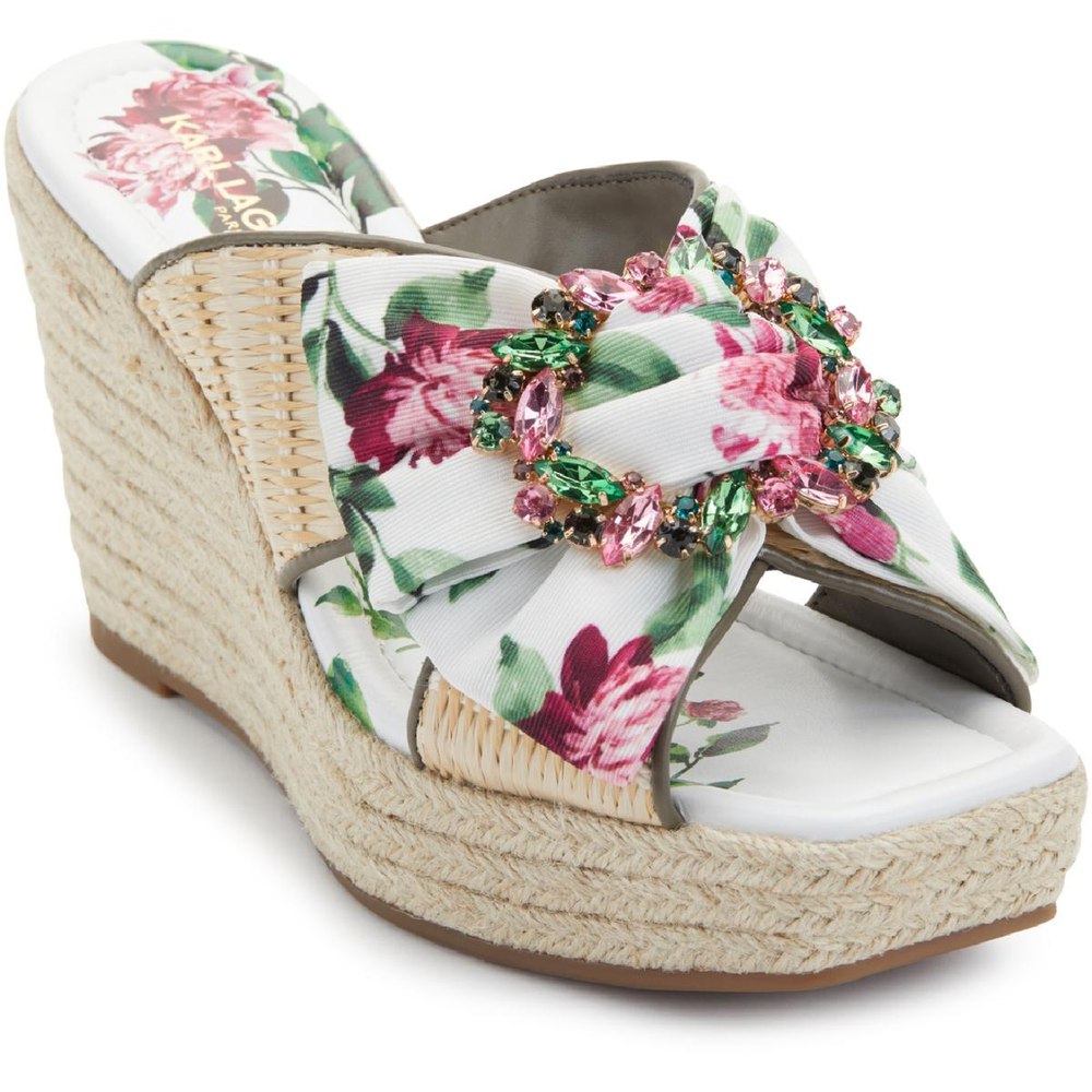 CARIZA Floral Square Toe Espadrilles