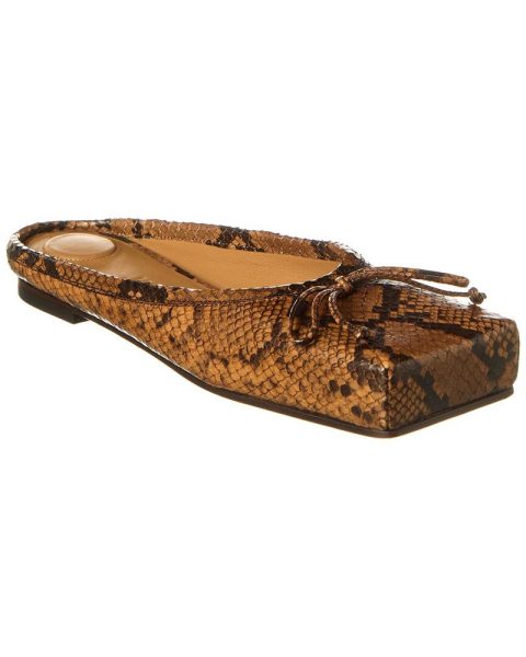 Jacquemus Snake-Embossed Leather Ballet Flat 7827062095932