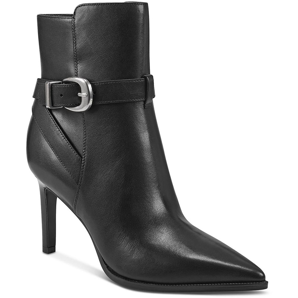 RAFIA Leather Pointed toe Ankle Boots