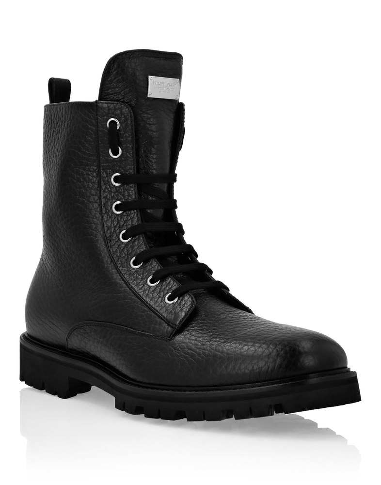 Leather Boots Low Flat stars Studs 7670501539900