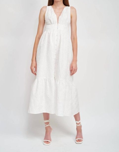 Jacquard Dress In Off White 7764887502908