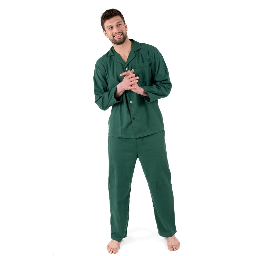 Mens Two Piece Flannel Pajamas