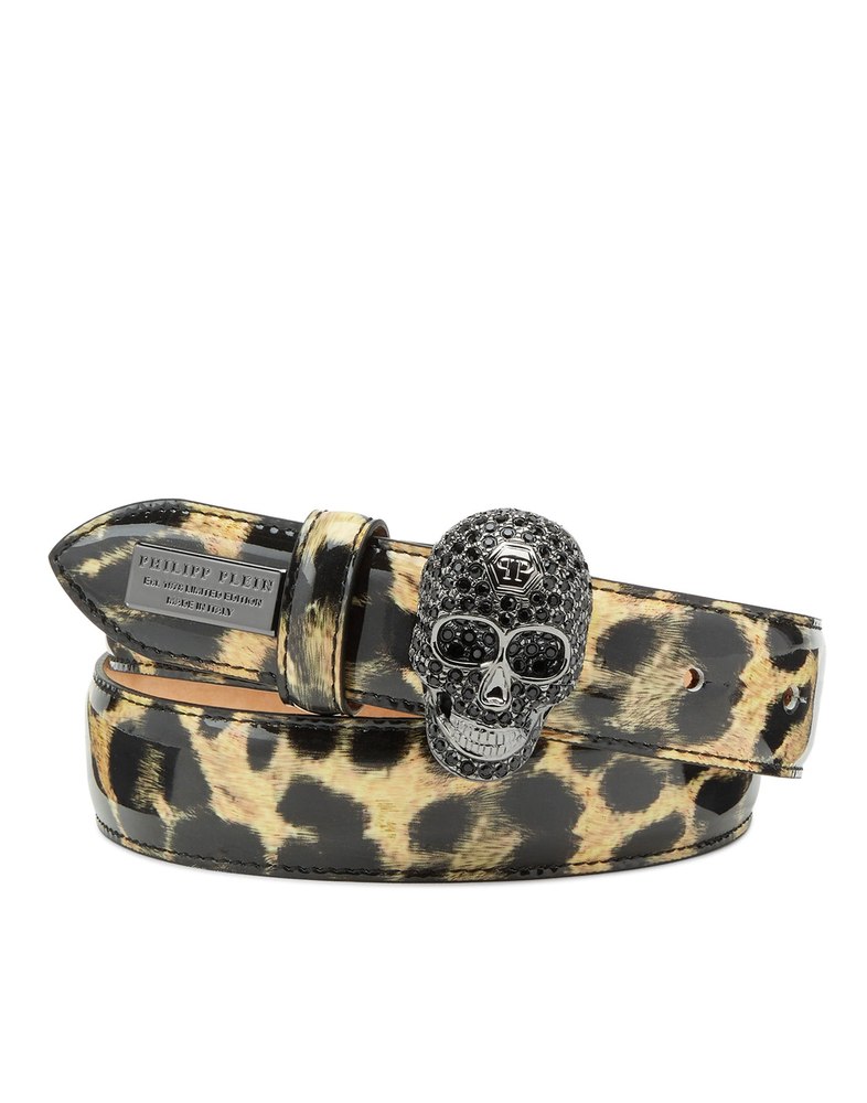 Patent Leather Belt Leopard 7670505308220